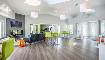Clubhouse with Large Screen Television & Kitchen Available for Resident Functions at The Orion - Orion, MI, Orion, MI